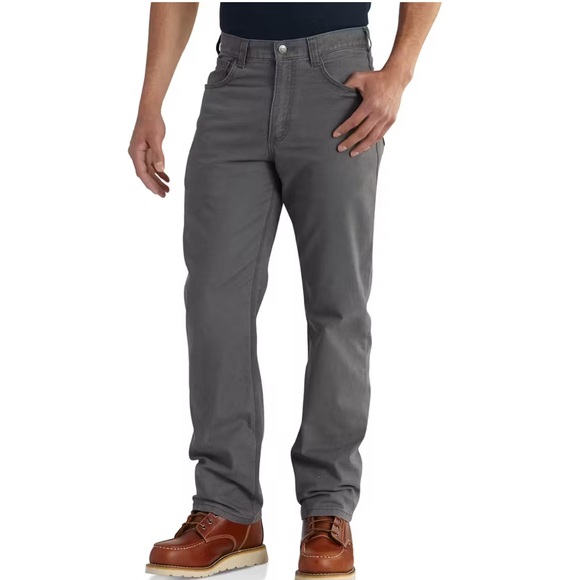 Carhartt Pants Men's 40X30 Gray Rugged Flex Canvas Relaxed Fit Work - Picture 1 of 7